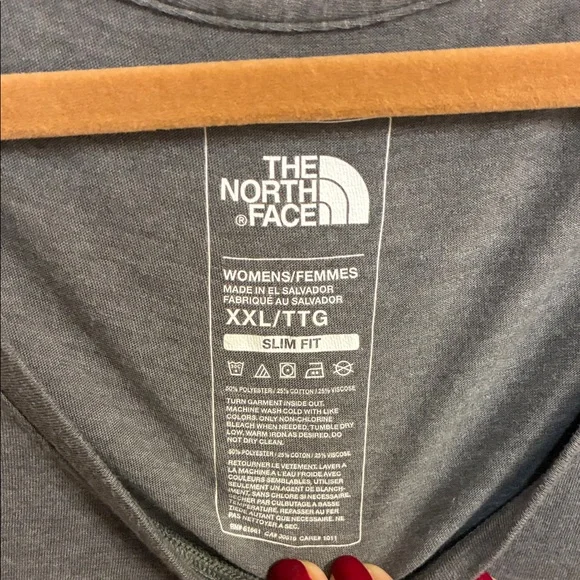 The North Face Women's Short Sleeve Gray Pocket Tee Sz XXL - Picture 5 of 9